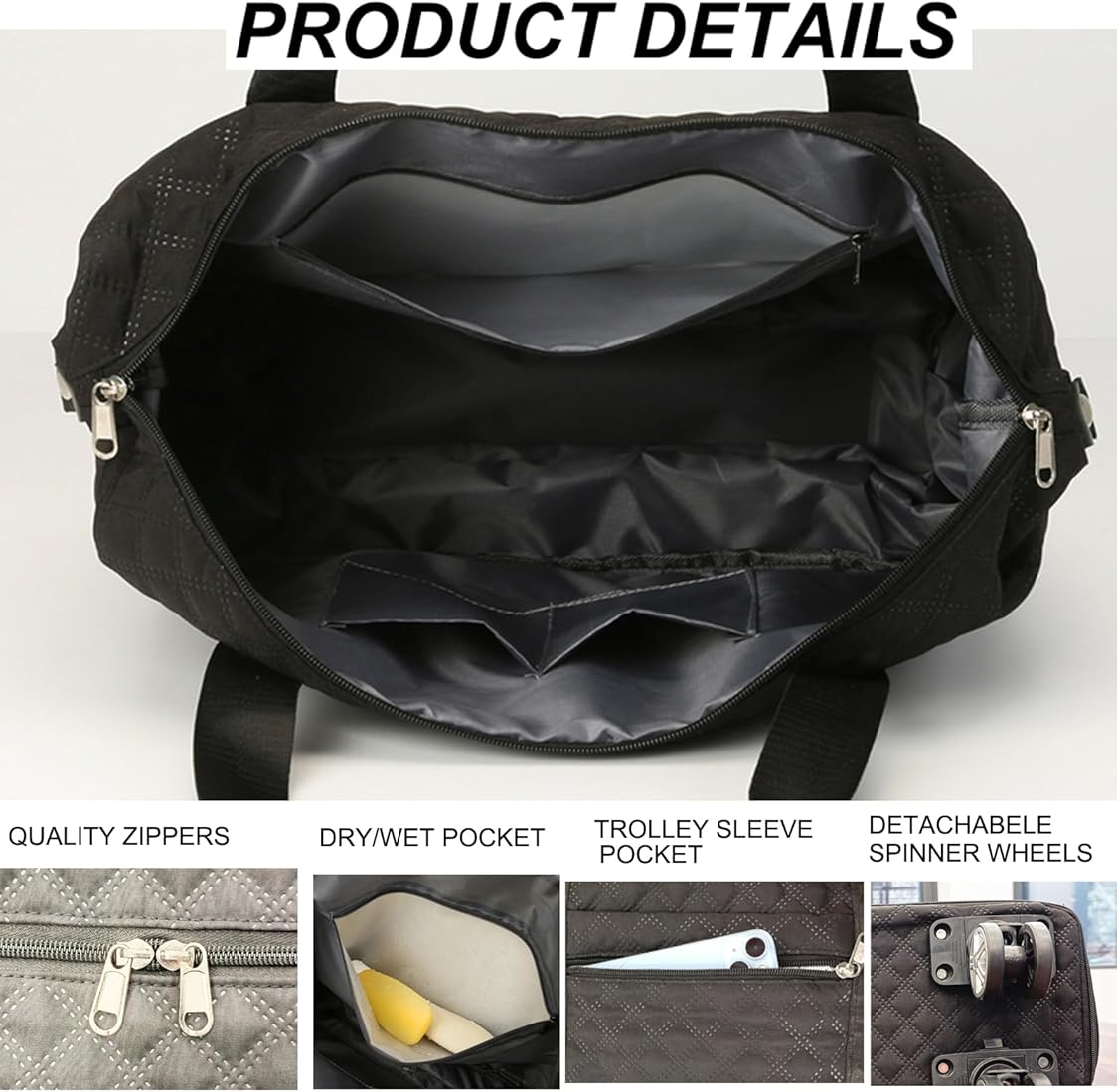 Foldable Large Capacity Travel Bag, New Expandable Large Handbag, Universal Wheel Business Travel Bag Foldable Large Capacity Travel Bag, New Expandable Large Handbag, Universal Wheel Business Travel Bag